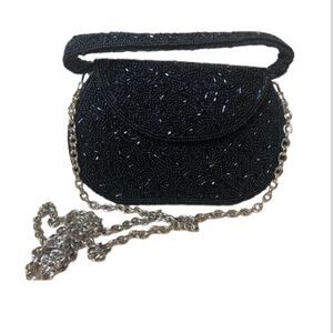 Inge Christopher black beaded evening/ party bag